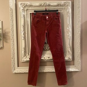 J BRAND RUST COLORED CORDUROY PANTS SIZE 25